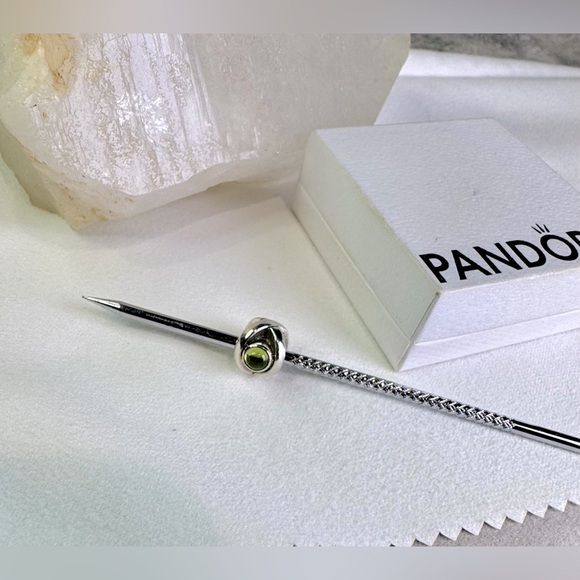 Authentic Pandora Retired Green Peridot Eye S925 Ale Sterling Silver Charm - Picture 12 of 14